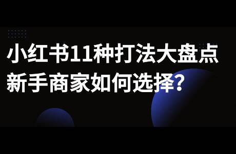 小紅書11種打法大盤點，新手商家如何選擇？