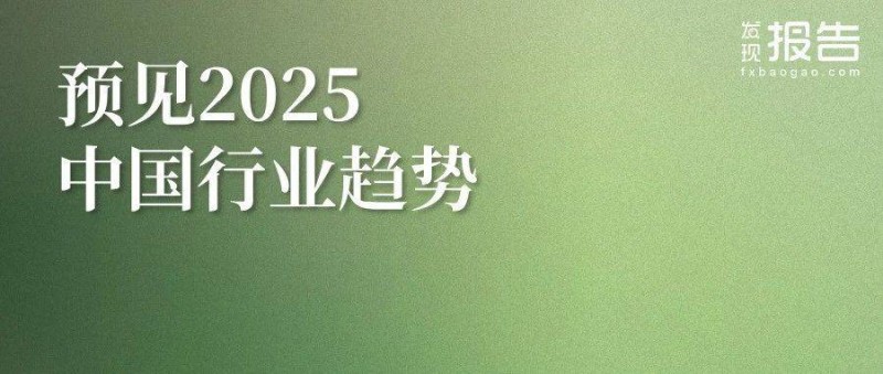 預(yù)見2025 中國行業(yè)趨勢報告