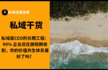私域是CEO的長期工程 你的價值共生體系建好了嗎？